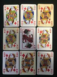 The queen of diamonds birth card indicates person that is cultured and leaves a lasting impression. 9 Mixed Single Queen Of Diamonds Playing Cards Unique Different Figures 9 Ebay