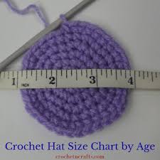 crochet hat size chart by age crochetncrafts