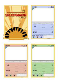 This is a website that allows you to upload photos and choose all the stats on a custom pokemon card. Splodgemon A Pokemon Style Card Game For School Create Your Own Cards