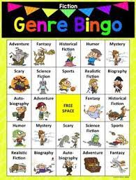 Fiction Genre Bingo Teaching Genre Genre Activities Genre Study