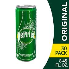 Perrier Carbonated Mineral Water 8 45 Fl Oz Slim Cans 30 Count Walmart Com In 2020 Mineral Water Perrier Sparkling Mineral Water