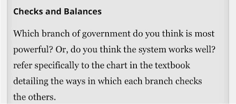 Solved Checks And Balances Which Branch Of Government Do