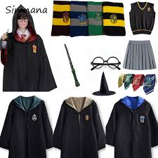 Just sit back and relax! Cosplay Potter Costume Hermione Granger Skirt Anime Slytherin Gryffindor Costume Robe Cloak Cape With Tie Scarf Wand Adult Kids Buy At The Price Of 8 49 In Aliexpress Com Imall Com