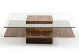 Bring Natural Look To Your Apartment With Walnut And Tempered Glass Transparent Coffee Table It Ha Modern Glass Coffee Table Coffee Table Modern Coffee Tables
