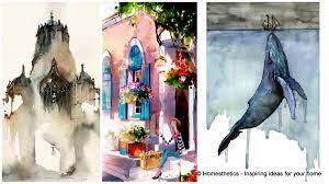 Do you love watercolor painting but are blanking on what to paint? 19 Incredibly Beautiful Watercolor Painting Ideas Homesthetics Inspiring Ideas For Your Home