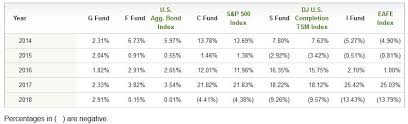 2018 Thrift Savings Plan Funds Annual Performance