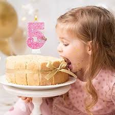 Velas Cumpleaños Números Rosa Vela De Cumpleaños Con Número En Oro Rosa