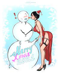 Ada Wong Christmas Fanart by MIKKINSFW 