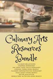 Culinary Arts Resource Bundle 1 Culinary Arts Culinary Culinary Lessons