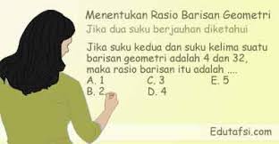 We did not find results for: Cara Menentukan Rasio Dari Suatu Barisan Geometri