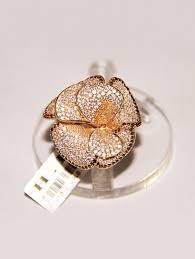خاتم ذهب عيار 18 خاتم ذهب عيار 18 شكل وردة مرصع بالفصوص خصم 10 على المصنعية flawer jewelry jewelrymaking love women ring jewelry druzy ring rings