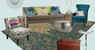 pea blue eclectic living room e design