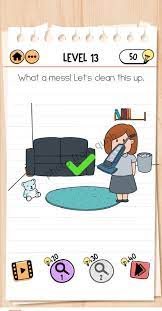 Kalau kamu tidak mau ribet dan susah, kamu bisa menemukan kunci jawaban untuk game brain test di sini. Brain Test 2 The Mcbrain Family Level 13 What A Mess Let S Clean This Up Answers And Solutions Qunb