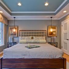Recessed or track lighting has a more contemporary edge in the bedroom and works well for small interiors. Tray Ceiling Recessed Lights Houzz