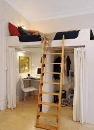 30 Awesome Small Space Ideas To Maximize Your Tiny Bedroom Page 18 Of 30 Cool Loft Beds Small Apartment Bedrooms Small Room Bedroom