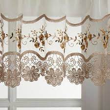Vintage Embroidered Gold 36 Kitchen Curtain Tier Walmart Com Vintage Kitchen Curtains Curtains Kitchen Curtains And Valances