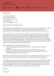 Here's an official letter sample to get you started on how to write a formal letter (or any other kind). Secretary Cover Letter Example Resume Genius