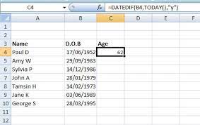 Similarly, the b2 cell assigned the following formula: How To Calculate Age From Date Of Birth Using Excel