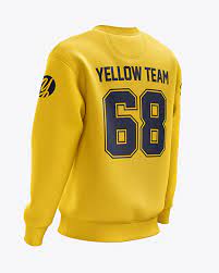 Download Men S Heavyweight Sweatshirt Mockup Back Half Side View In Apparel Mockups On Yellow Images Object Mockups