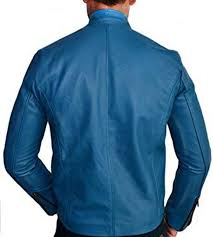 Brando Men S Blue Casual Slimfit Biker Leather Jacket Amazon Co Uk Clothing Buy Leather Jacket Distressed Leather Jacket Blue Leather Jacket