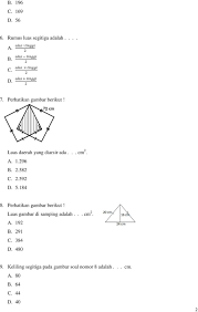 Geometri dan trigonometri seperti bangun ruan, aturan sinus cosinu, dll. Luas Dan Keliling Bangun Datar 1 Soal Kelas 6 Sd 1 Rumus Luas Persegi Panjang Adalah A B C D Pdf Free Download