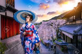 #kimono #dress #wedding dress #japanese wedding dress #japanese kimono #traditional pet peeve: Young Women In Beautiful Japanese Kimono Dress Enjoying Historic Higashiyama District Kyoto In Japan Stock Photo Picture And Royalty Free Image Image 140778418