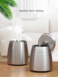 So i looked online to see what all needed to go into an outdoor ashtray. Outdoor Ashtray Windproof Stainless Steel With Lid Gift Cigarette Lighters Smoking Accessory Ash Holder Tray For Home Decor Yard Ashtrays Aliexpress