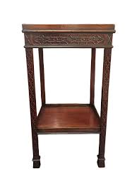 The left side features a small drawer for storage and. Carved Mahogany Chippendale Style Side Table Circa 1820 Garden Court Antiques