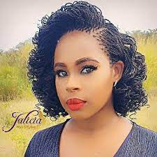 Pin By Tracy Jarrett On Micro Twists Braided Ponytail Hairstyles Hair Styles Natural Hair Styles For Black Women