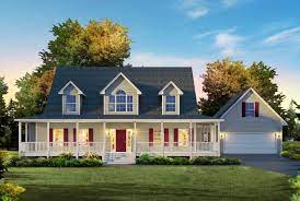 They offer practical drainage as well as height for the half story typically included in a cape cod home. Pictures Of Capes With Front Porch Country Cape 2815 Sq Ft 4 Bedrooms 3 Baths Layout Two Story Cape Cod Porch House Plans Cape Cod House Plans House Styles