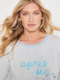 Lisa Todd Apres Sea Sweater in Iced Blue