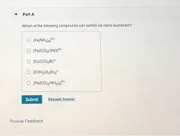 Solved Part A Which Of The Following Compounds Exhibit | Chegg.Com