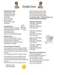 See more of our nursery rhyme song lyrics. Terrific Twos Sample