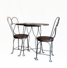 Vintage Ice Cream Parlor Table And Chair Set Wrought Iron Etsy Parlor Table Bistro Table Table And Chair Sets