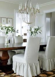 Home Remedies A Pretty Little Skirt Neutral Dining Room Slipcovers For Chairs Dining Room Design