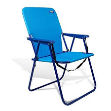 Beach Camping And Tailgating Sturdy Steel Chair 15 Height With Shoulder Strap And Back Pouch By Jgr Copa Assort Beach Camping High Beach Chairs Steel Chair