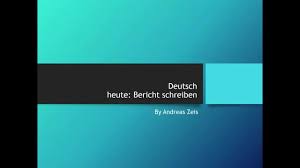 Eines tages spielte der sohn im haus fußball. Einen Bericht Schreiben Deutsch Youtube
