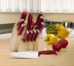 Kitchenaid 12 Piece Stamped Delrin Cutlery Set Red Kitchen Aid Cutlery Set Cookware Set