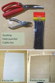 Simple Bookbinding Sketchbook Notebook Diy With Cable Ties Daur Ulang Kreatif Kardus