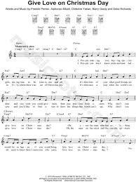 The Jackson 5 Give Love On Christmas Day Sheet Music Leadsheet In C Major Transposable Download Print Sku Mn0075548