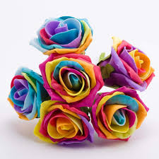 Maybe you would like to learn more about one of these? Italian Options Rainbow Multicoloured 5cm Colourfast Foam Roses Artificial Foam Flowers Wedding Bouquet Flowers Bunch Of 6 Buy Online In Dominica At Dominica Desertcart Com Productid 185502106