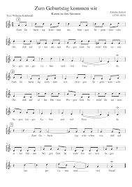 Zum Geburtstag Kommen Wir Sheet Music For Piano Vocals Alto Baritone A Capella Musescore Com