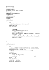 fcfs cpu scheduling with gantt chart