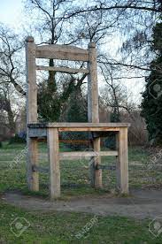 Also if you were to be in the later parts of the game, if there's a player that is unconscious or sleeping you can. Big Wooden Chair In The Park Stock Photo Picture And Royalty Free Image Image 18596709