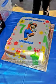 By lisa sweller (highlands ranch,colorado, usa). Coolest Super Mario Brothers Birthday Cake