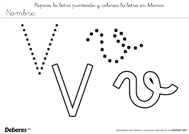Letra V Para Colorear