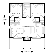 Browse 2 bed 2 bath, small 2br 1ba, 2br 3ba, modern open floor plans w/garage & more 2 bed designs! 2 Bedroom House Plans Family Home Plans
