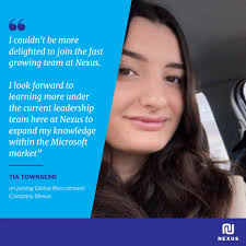 N على X: "Welcome, Tia. 🤝 We are delighted to announce Tia Townsend  joining #TeamNexus. Head over to our LinkedIn for more:  https://t.co/xhEvAV2lcw https://t.co/ixw6m3Qg3r"