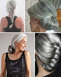 Stunning Silver And Gray Hairstyles Elegant Hair To Learn More About The Hair Clip In The Top Right Pic Visit Be Long Gray Hair Hair Styles Silver White Hair
