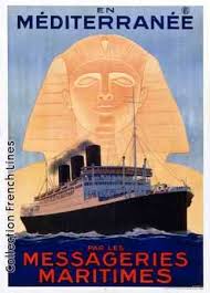 En Mediterranee Par Les Messageries Maritimes Le Paqueb Vintage Travel Posters Vintage Poster Art Travel Posters